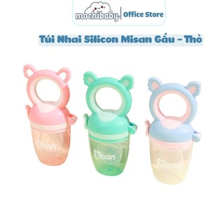 Túi Nhai Ăn Dặm MISAN  Núm Ăn Hoa Quả Chống Hóc Cho Bé Tập Ăn Từ 6 Tháng