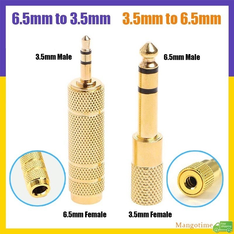 Đầu Chuyển Đổi Cổng 1/4" 6.5 mm Sang 3.5mm 1/8 6.35 Sang Jack Cắm 3.5 Tiện Dụng Cho Micro