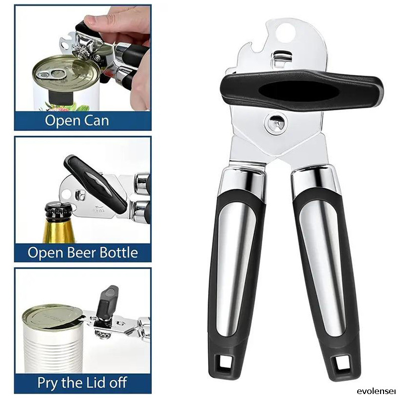 ✨️✨️Manual 3-in-1 Can Opener Multifunctional Powerful Kitchen Bottle Opener Can Knife