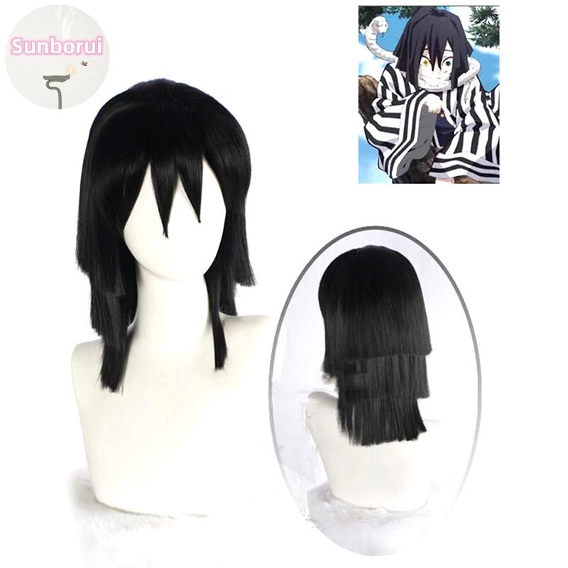 Sunborui Anime Demon Slayer Kimetsu No Yaiba Iguro Obanai Cosplay Tóc Giả Trang Phục VN