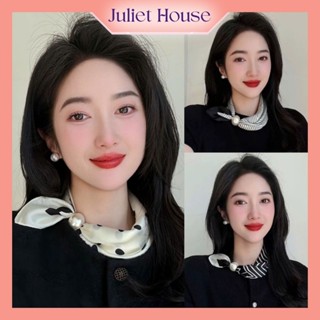 Khăn Lụa Vuông Vòng Cổ Khoá Ngọc Sang Chảnh Phong Cách Thanh Lịch Cao Cấp Cho Nữ J1 JULIET HOUSE