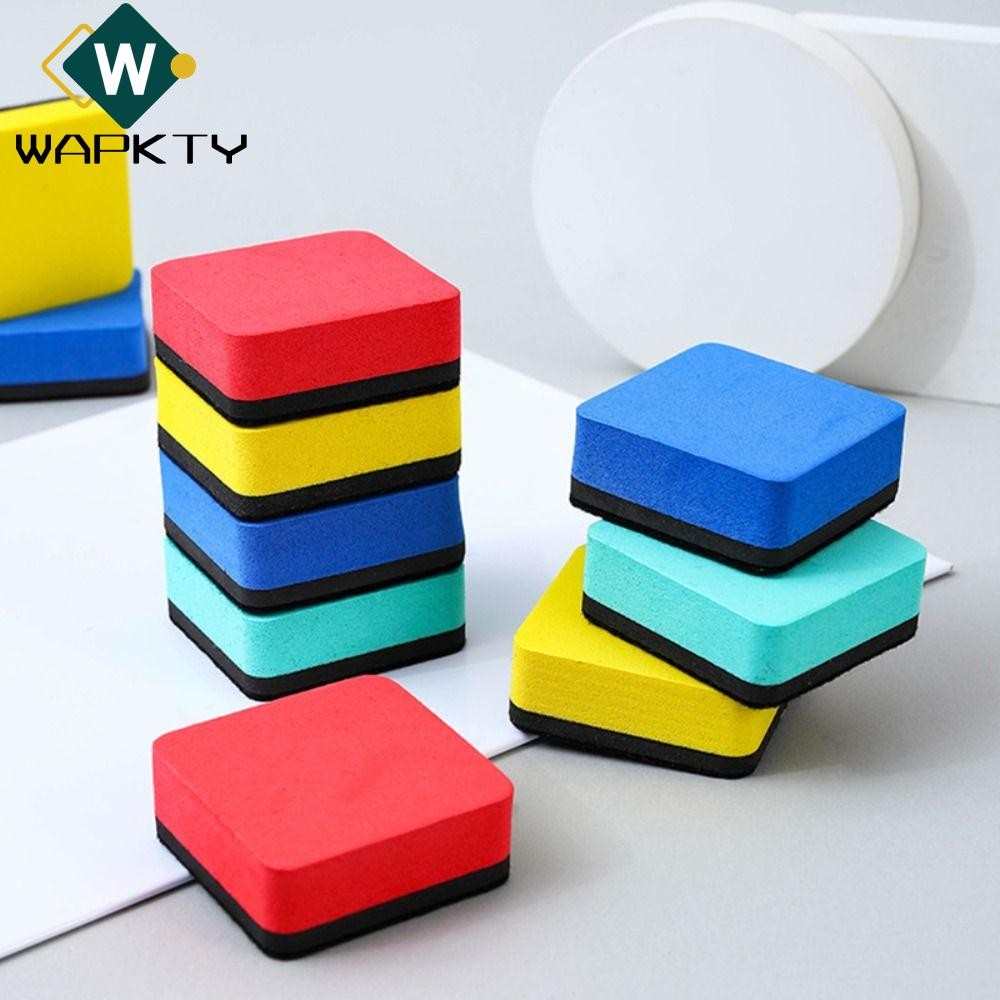 WAPKTY Whiteboard Dry Eraser, Vuông Nhiều Màu Bảng Trắng Tẩy, Hoạt Hình Phấn Bảng Đen Lau Trường Văn