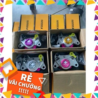  Heo Dầu Phanh Đĩa Folamdo 2 Piston Đối Xứng Mẫu Cá Mập Chất Liệu Nhôm CNC Cho Xe Máy Và Xe Điện 