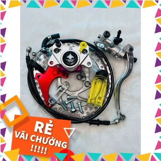  Tặng Ốc Và Dầu-Combo Phanh Đĩa Trước Heo Dầu Cá Mập CNC Gắn Cho Phuộc Zin   Cáp A Kèm Tay Phanh AGL 