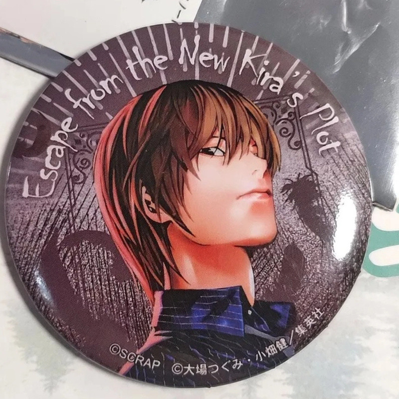 Death Note Yagami Light 58mm Escape Room Anime Huy hiệu Pin Trâm sưu tập