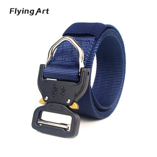  Thắt lưng nam ngoài trời Thắt lưng vải nam Khóa rắn hổ mang giả Thắt lưng Nylon khô nhanh Chiến thuật quân sự 