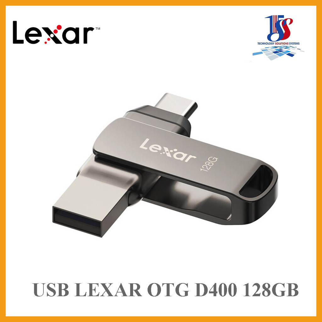 USB LEXAR 128GB JUMPDRIVE D400 OTG USB 3.1 TYPE C TITANIUM 130Mbp/s - Bảo hành 36 tháng