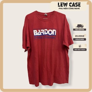 Áo phông mỹ 2hand - Áo phông unisex đỏ bardon gildan size XL