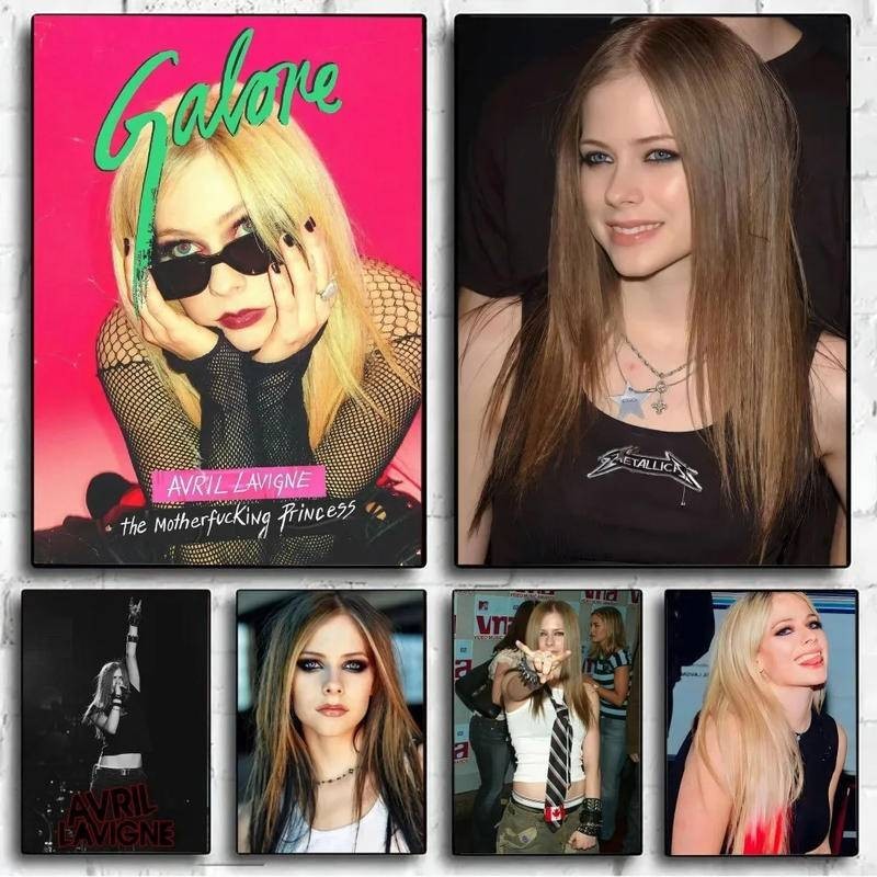 Ngôi Sao Ca Sĩ Avril Lavigne Poster Không Đóng Khung Poster Câu Lạc Bộ Kraft Thanh Giấy Vintage Post