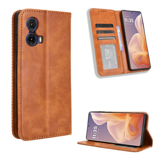 Dành Cho Motorola MOTO G85 5G Ốp Lưng Sang Trọng Lật Da PU Ví Hấp Phụ Từ Tính Dành Cho Túi Điện Thoại MOTO G85 5G