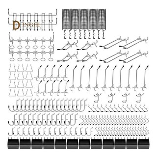 278 CÁI Peg Board Phụ kiện Peg Board Hooks Set để sắp xếp các công cụ khác nhau, 1 / 8 và 1 / 4 InchHanging Hooks Bền Dễ dàng cài đặt