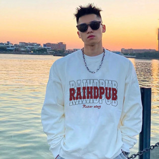 Áo len nam YAZHINIAO hiphop côn đồ đẹp trai phong cách đường phố không mũ trùm đầu cổ tròn cổ điển áo khoác rộng