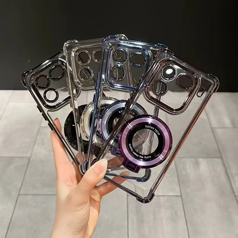 Tương Thích Cho Infinix Note 40 Pro 30 4G Hot 40 Pro 30 Play 30i 4G Smart 8 7 ITEL A70 Vỏ Điện Thoại Giá Đỡ Từ Túi Khí Chống Sốc Cam Bảo Vệ Ống Kính Vỏ Phim Ốp Lưng