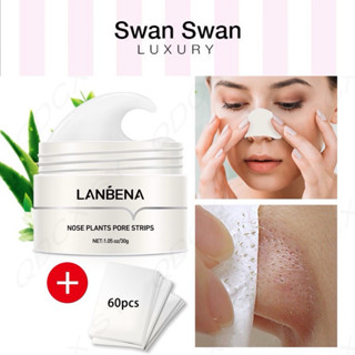 Mặt nạ LANBENA loại bỏ mụn đầu đen cho mũi và miếng lột mụn hiệu quả 30g