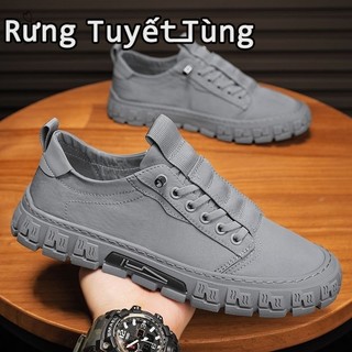 Rừng Tuyết Tùng☘Giày thể thao nam, phong cách mới, Breathe, Phiên bản Hàn Quốc, Giày vải, Chống trượt, Chống mài mòn, Giày an toàn