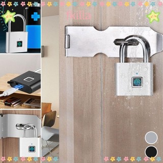 Ổ khóa vân tay thông minh FKA, Khóa mật khẩu vân tay sạc USB chống trộm, Ổ khóa vân tay di động chống nước