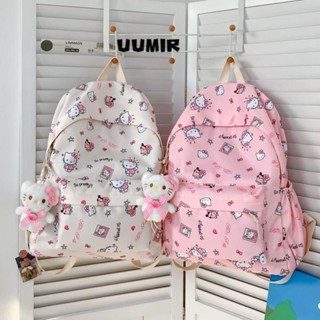 UUMIR Ba lô Túi đi học Sweet Hello Kitty Túi xách sức chứa lớn Nylon Kawaii