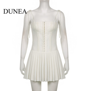 Váy trượt xếp ly không dây lưng DUNEA eo eo eo