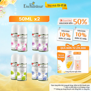 Combo 2 lăn khử mùi dưỡng trắng da Enchanteur hương Sensation/ Delightful/ Romantic/ Magic 50ml/ chai