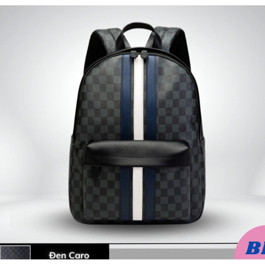 balo to, balo đi học size 40 hoạ tiết Caro phối sọc và coach phối sọc quai to dày dặn cho nam và đi 