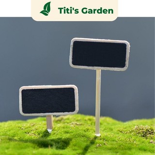 Mô hình bảng tên trống màu đen trang trí tiểu cảnh, sen đá, terrarium, DIY