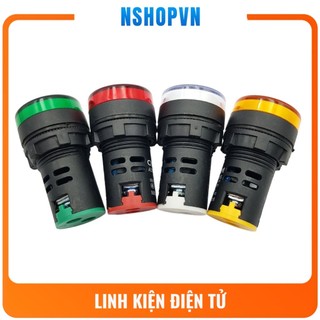 Đèn báo ad16-22ds vàng - xanh lá - đỏ - trắng 12vdc/ac - 24vdc/ac - 220dc/vac