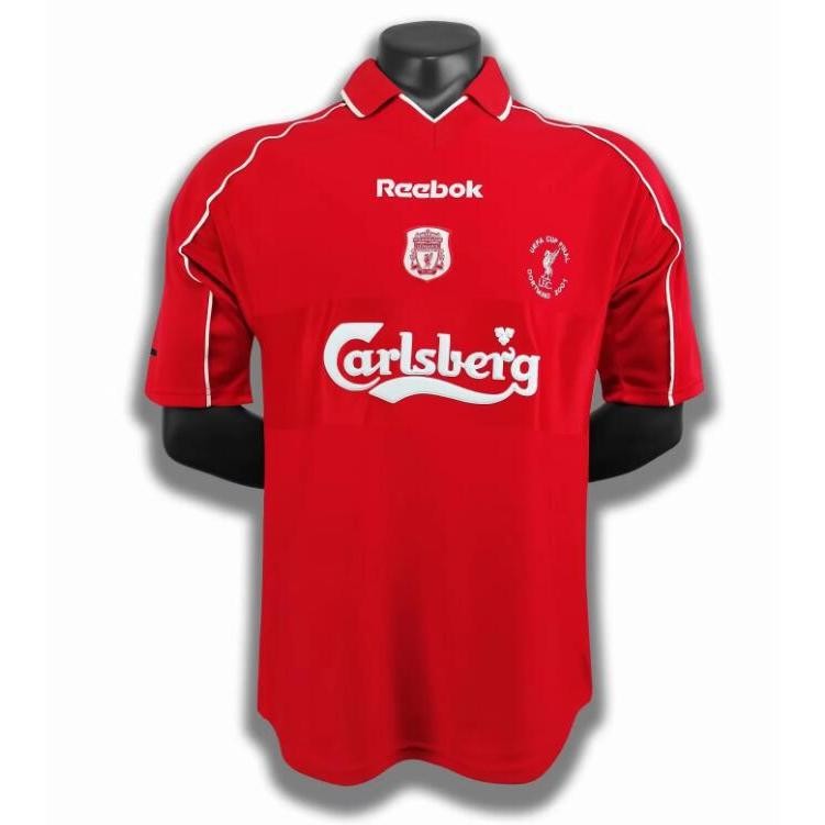 00-01 LIV-ERP-OOL sân nhà Retro Soccer Jersey Bóng đá