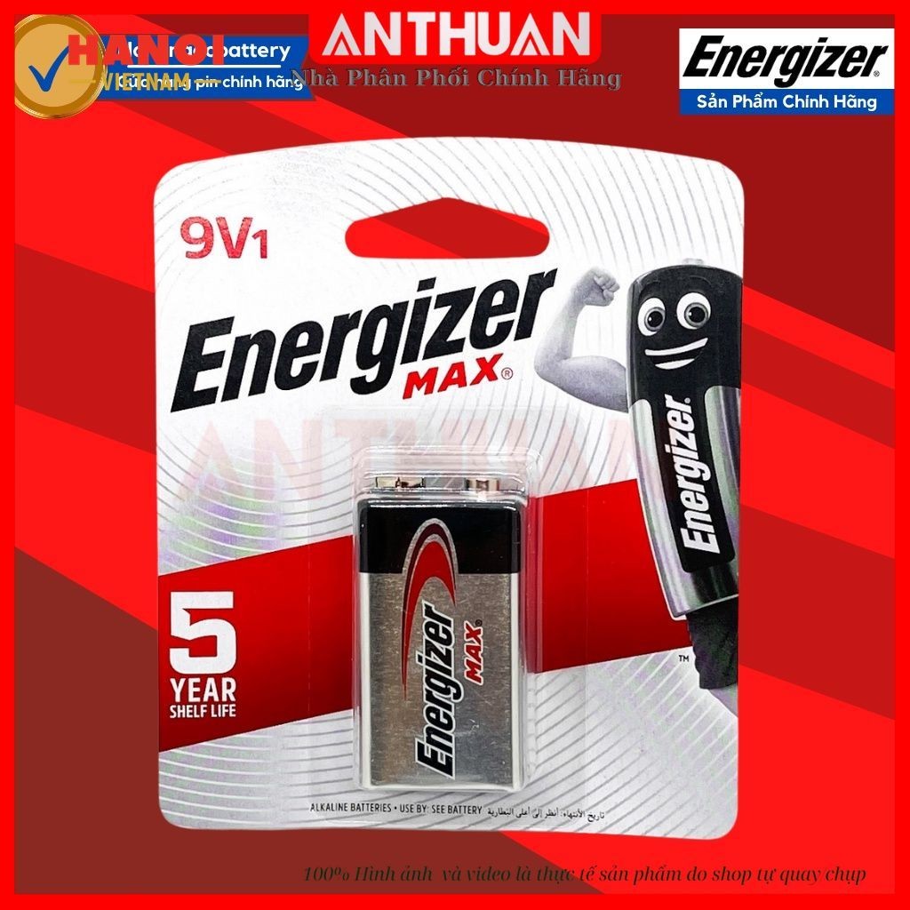 AN THUAN Pin 9V Energizer ( Pin Vuông 9V ) 6LF22 - Hàng Chính Hãng