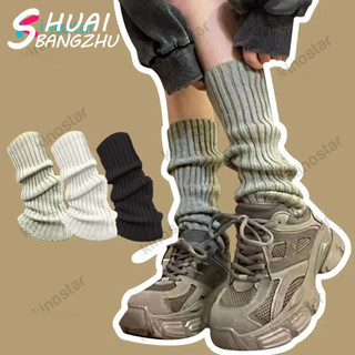52/72Cm Gothic Bao Tay Chân Nữ Hàn Quốc Thu Đông Dệt Kim Chân Bao JK Tất Dài Trắng Đen Y2k Punk Gothic Quần Legging.