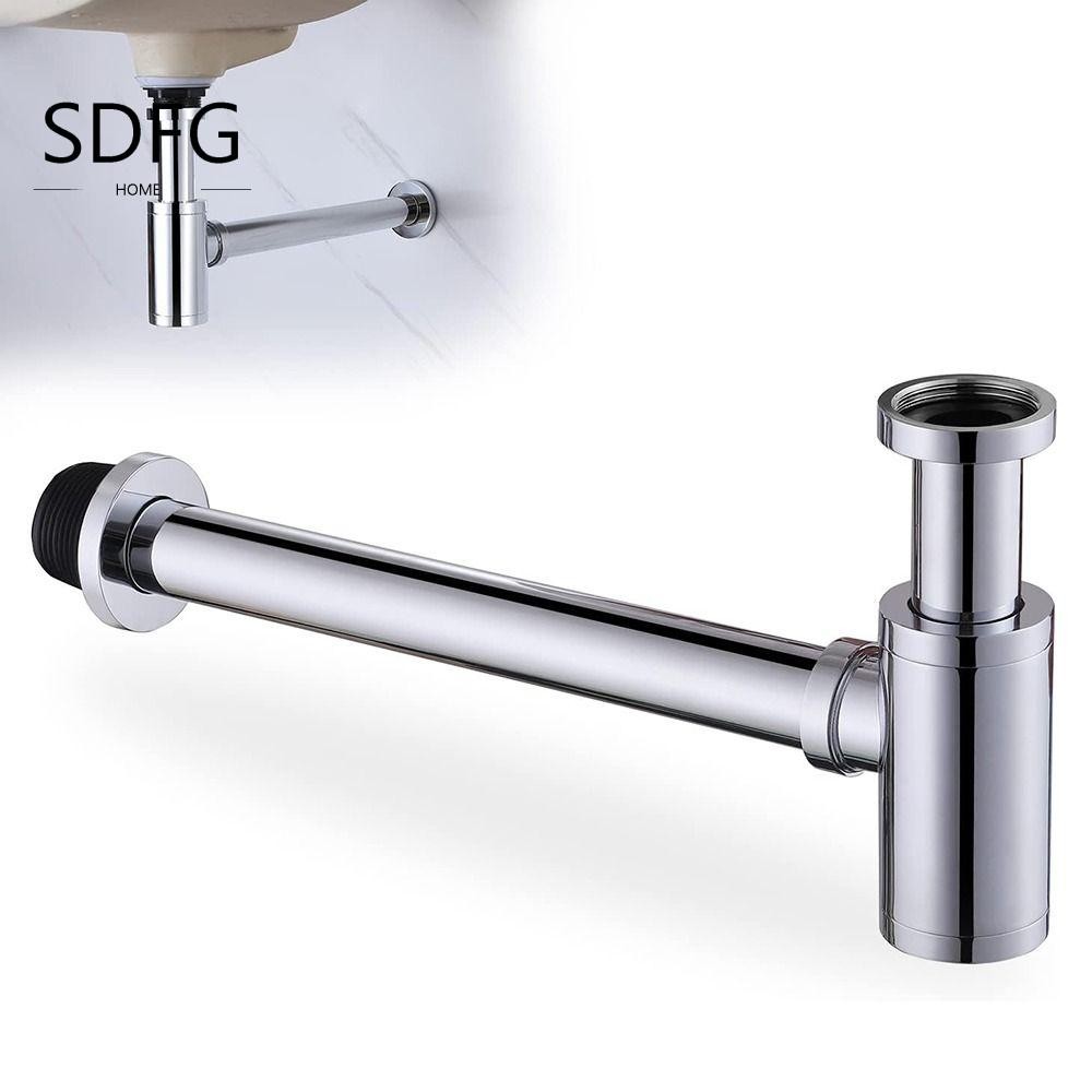 Bộ ống xả P-Trap tròn, Nút chặn thoát nước bật lên không tràn Loại khử mùi bẫy chai, có thể điều chỉnh chiều cao bằng đồng nguyên khối có thể tháo rời Ổ cắm ống thoát nước Siphon