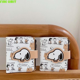 Ví Snoopy Di Động Thời Trang Thẻ ID Ví Ngắn Túi Đựng Tiền Thẻ Tín Dụng Da PU Ví Nữ