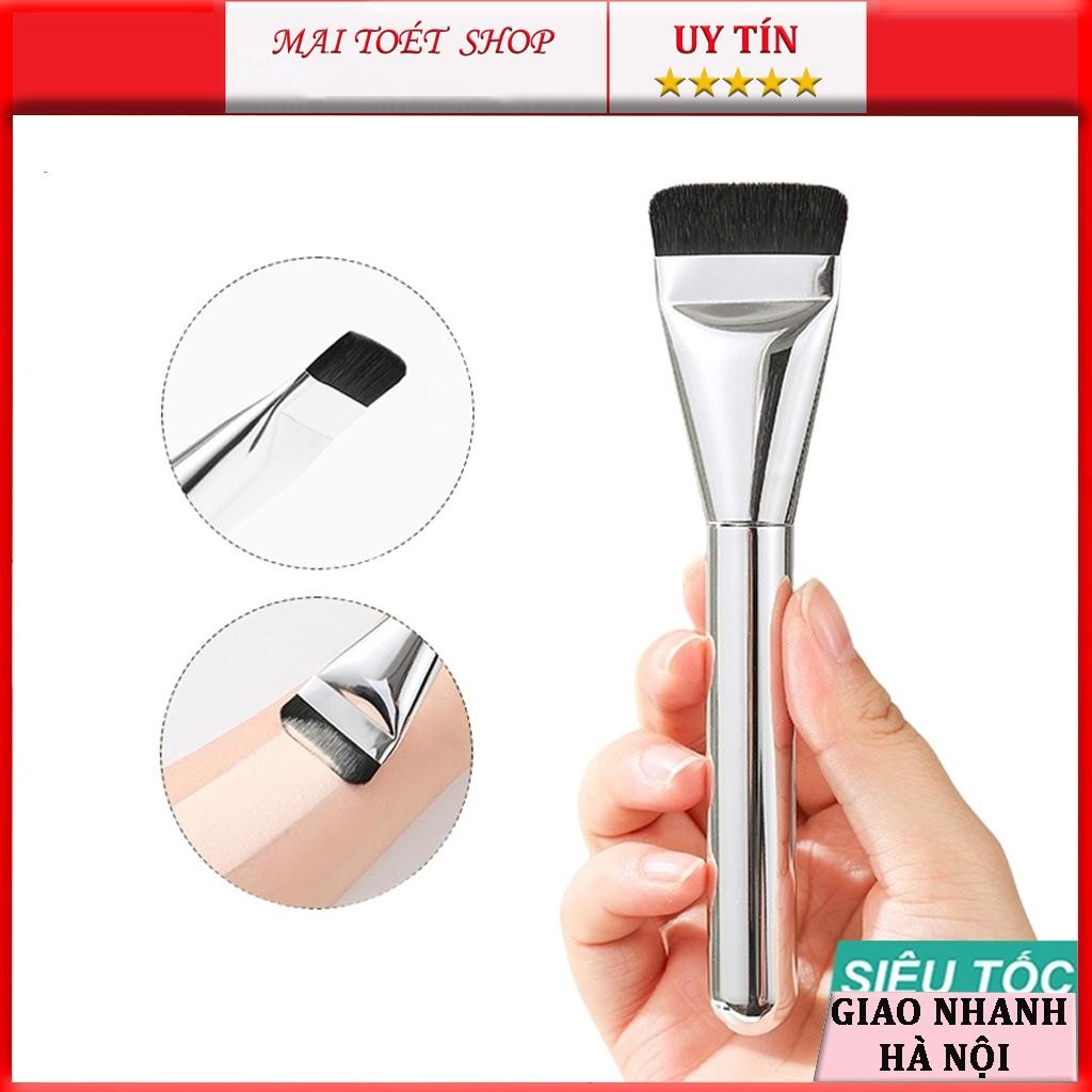 Cọ đầu dẹt tán nền JONBOS màu trắng bạc hình vuông dễ dàng đánh nền tiện lợi