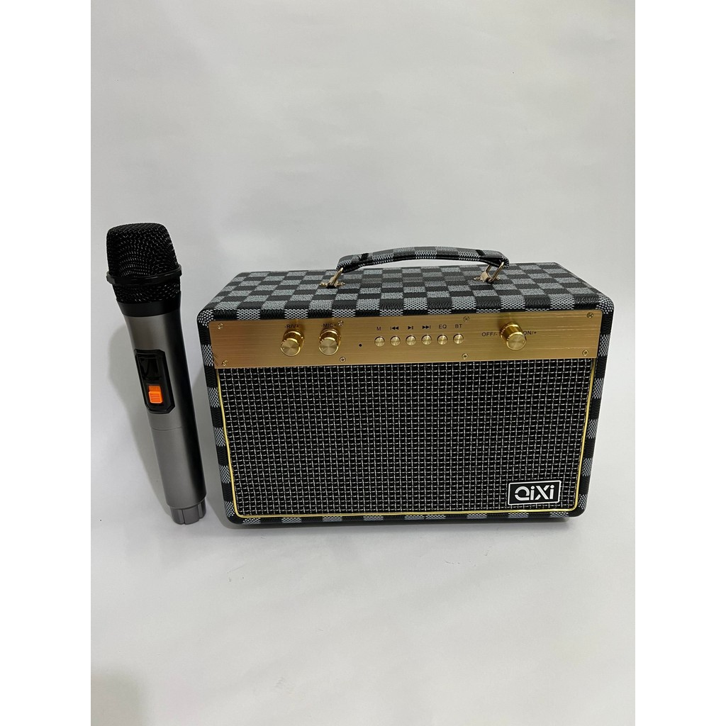 Loa kèm mic karaoke qixi sk2030 1micro không dây Kem Củ Loa