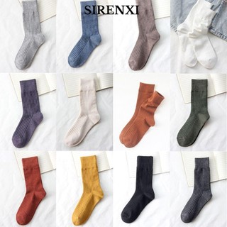 SIRENXI vớ cotton dày giữ ấm mùa thu đông phong cách Nhật Bản cổ điển chất lượng cao cho nam và nữ