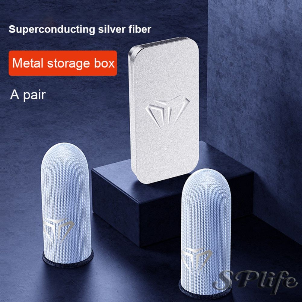 Vỏ ngón tay chơi game có hộp Găng tay ngón tay cái chống mồ hôi cho màn hình cảm ứng di động PUBG Găng tay đầu ngón tay thoáng khí