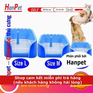 Hanpet.GV- Khay vệ sinh dạng bức tường cho chó đực (3 size) bằng nhựa cao cấp, có lưới + Tặng 3 tấm