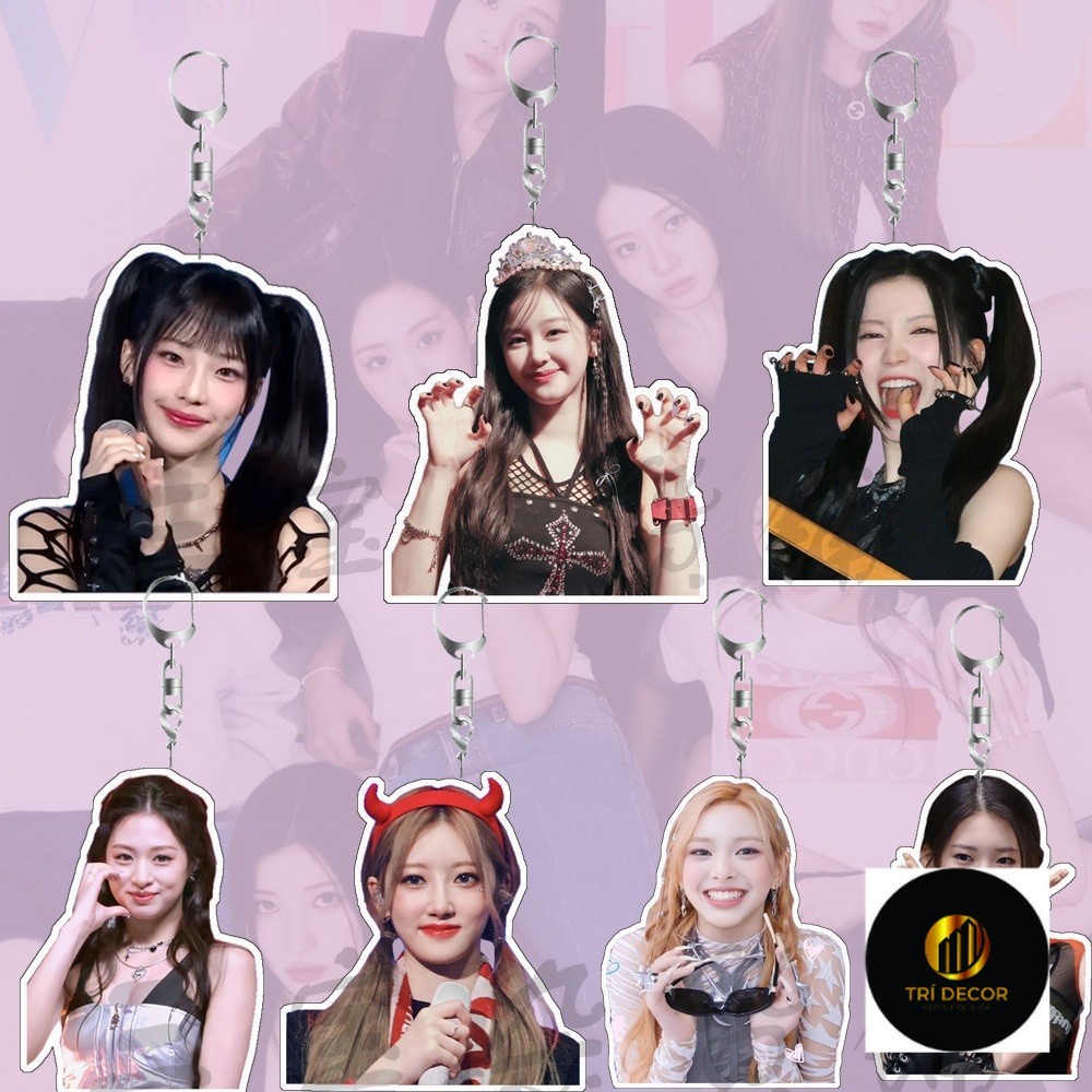 Babymonster CHIQUITA RAMI AHYEON ASA RUKA CHIQUITA Pharita Rora Acrylic Móc Khóa Túi Pendat babymons