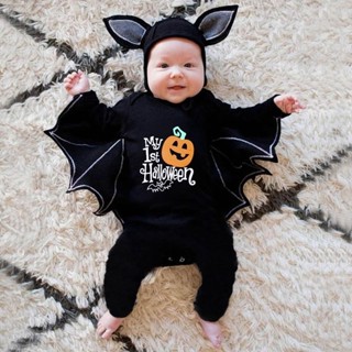 Bodysuit Halloween Bí Ngô LOTUKA Chất Thun Mềm Mịn, Trang Phục Hóa Trang, Body Cho Bé, Quần Áo Trẻ Em Size 3-12kg
