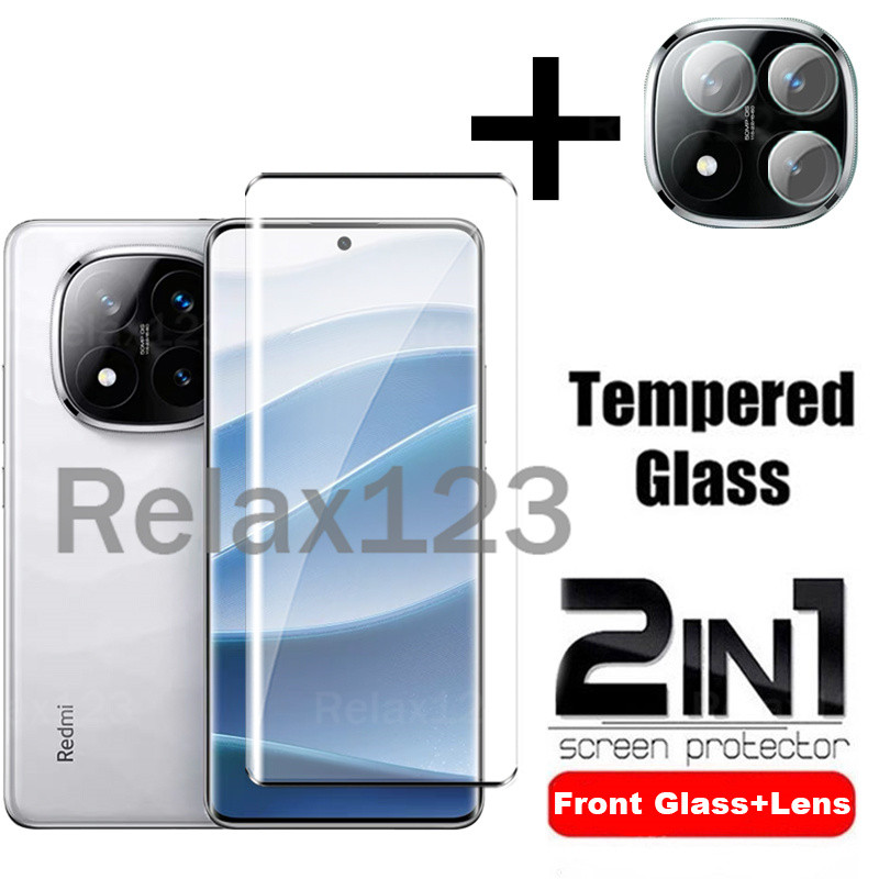 Kính Cường Lực 2IN1 Cho Xiaomi Redmi Note 14 Pro + 5G Redmi Note14Pro + Redmi Note14 Pro Plus 2024 Vỏ Bảo Vệ Màn Hình Ống Kính Mặt Sau Bảo Vệ Camera Phim Bảo Vệ