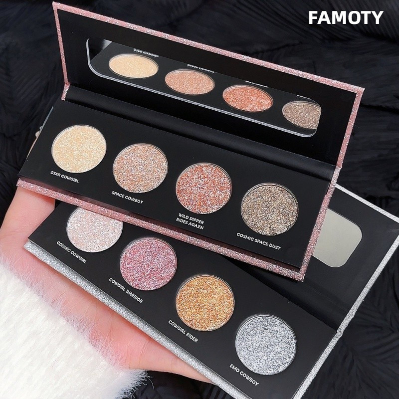 FAMOTY Bảng phấn mắt phân cực ánh ngọc trai lấp lánh mịn