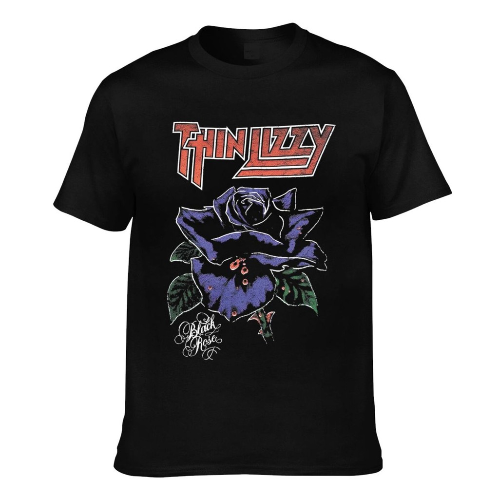 Thiết kế mới Áo thun nam mỏng Lizzy Black Rose ngộ nghĩnh
