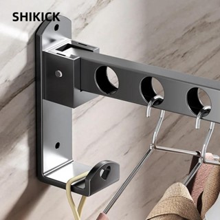 Móc treo quần áo treo tường SHIKICK, Móc treo tủ quần áo bền bỉ, Móc treo tường bằng thép không gỉ gấp có thể thu vào tại nhà