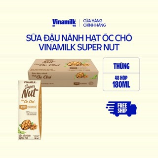 Thùng 48 hộp Sữa đậu nành Super Nut Vinamilk hạt Óc chó - Thùng 48 hộp 180ml