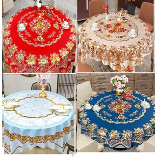  Khăn trải bàn tròn 3D 1,5m sang trọng không thấm nước chống thấm dầu mỡ dễ lau chùi -giá sỉ 