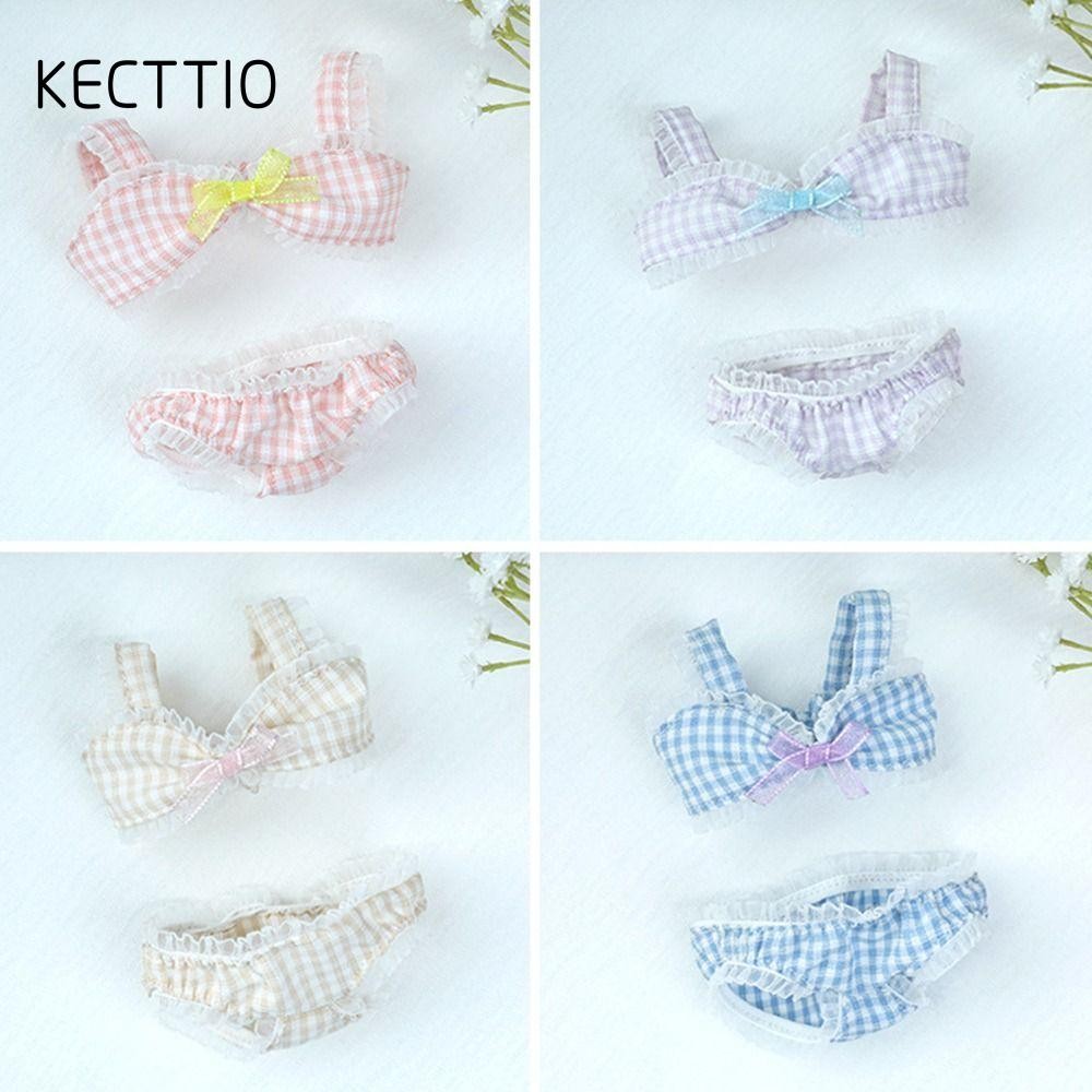 KECTTIO 20cm Búp Bê Bikini 4 Màu Búp Bê Quần Áo Cotton Cho 1 / 12BJD Búp Bê Bê Quần Áo Bơi