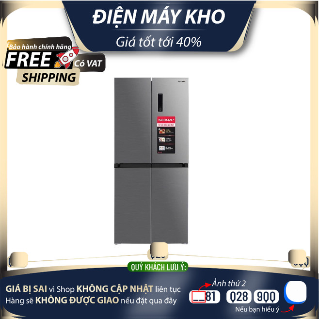 SJ-FX420V-SL - Tủ lạnh Sharp Inverter 362 lít SJ-FX420V-SL - Giao Hàng Toàn Quốc