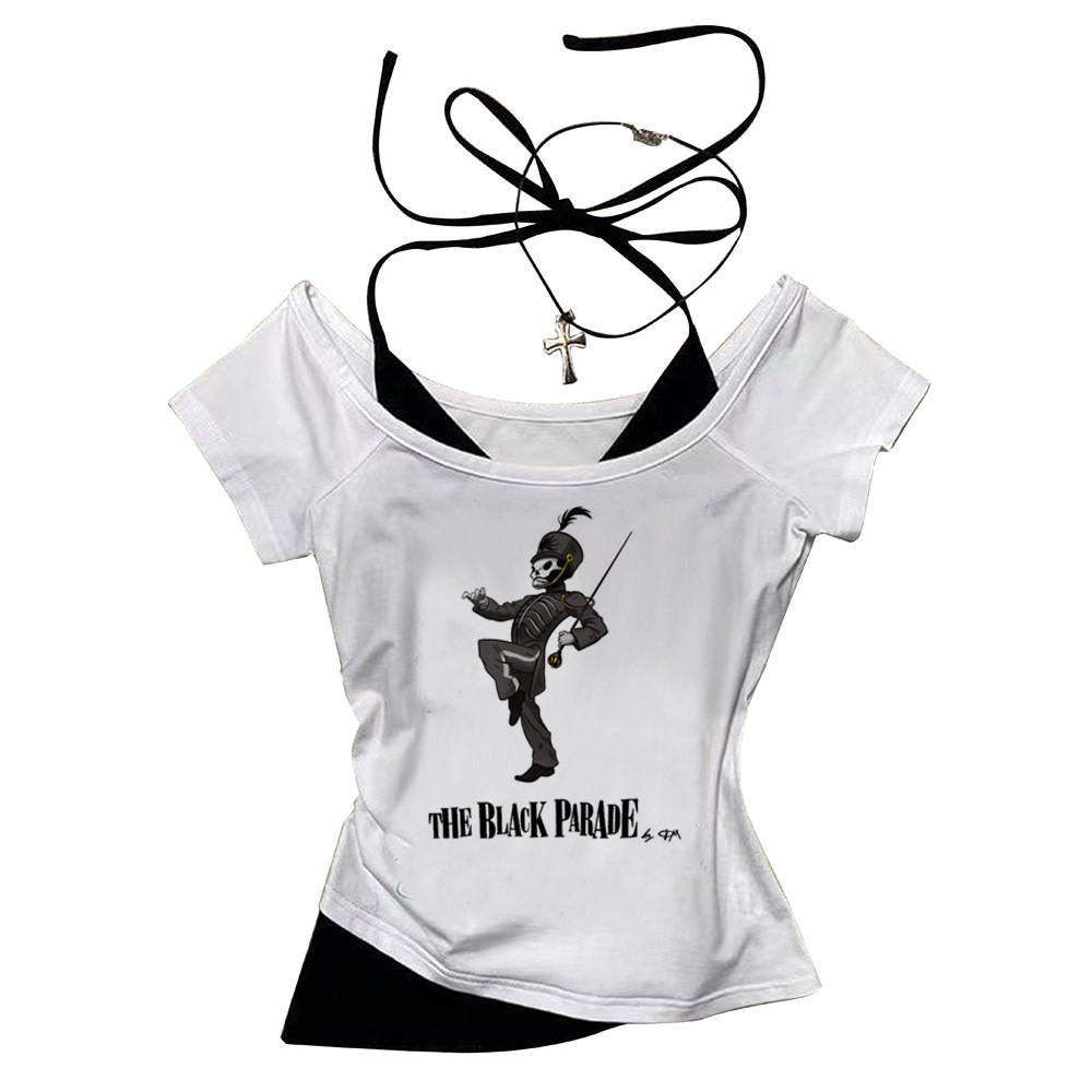 Crop Top Harajuku Gyaru Coquette cho bé gái, phù hợp dạo phố mùa hè