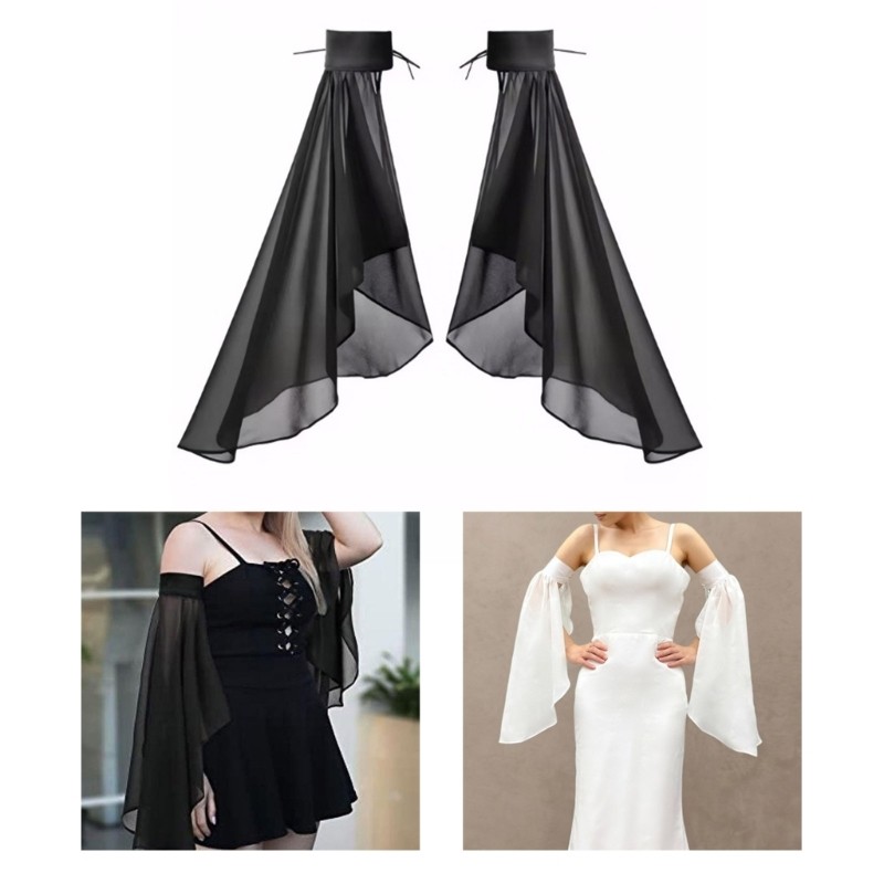 Dẫn Có Thể Điều Chỉnh Bishop Tay Co Giãn loe Vòng Tay Cô Dâu Bishop Tay Dài Cho Trang Phục Cưới