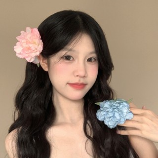  Kẹp tóc mái đi biển hoa Lily hoa Lan Mẫu Đơn mùa hè xinh xắn dễ thương phụ kiện thời trang đi biển phong cách Hàn Quốc 