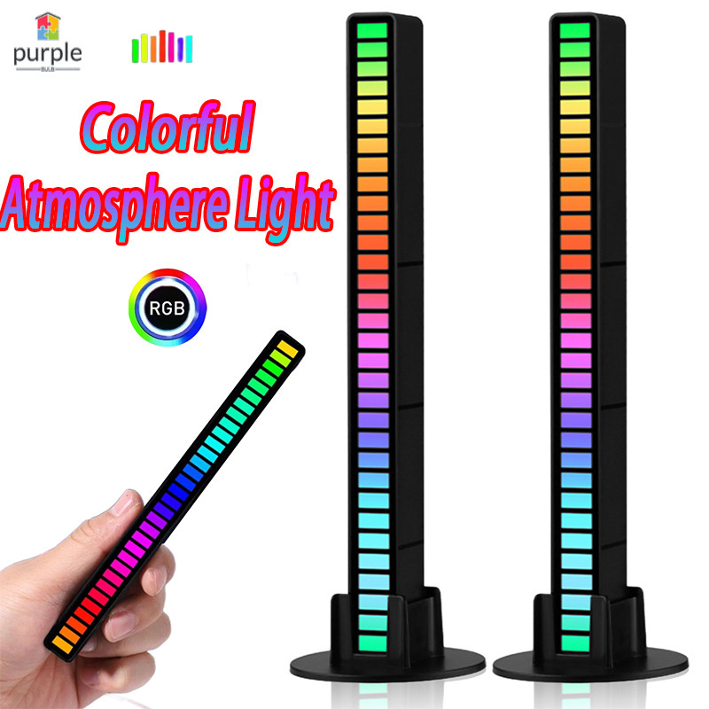 RGB Music Rhythm Sync Color Change Light - 16LED Đèn không khí âm nhạc đầy màu sắc cho máy tính để b
